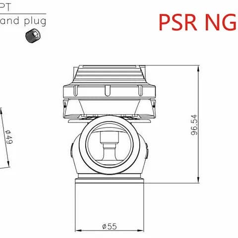 PSR NEW GENERATION WASTEGATE 38mm Dual Vband External Wastegate - Image 5